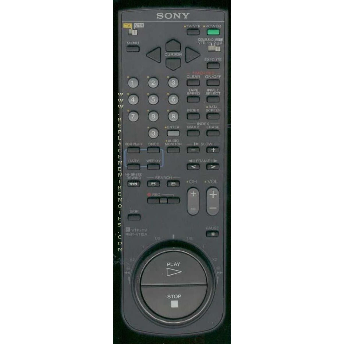 Sony RMT-V112A VCR Remote Control - 146591611 - RMTV112A