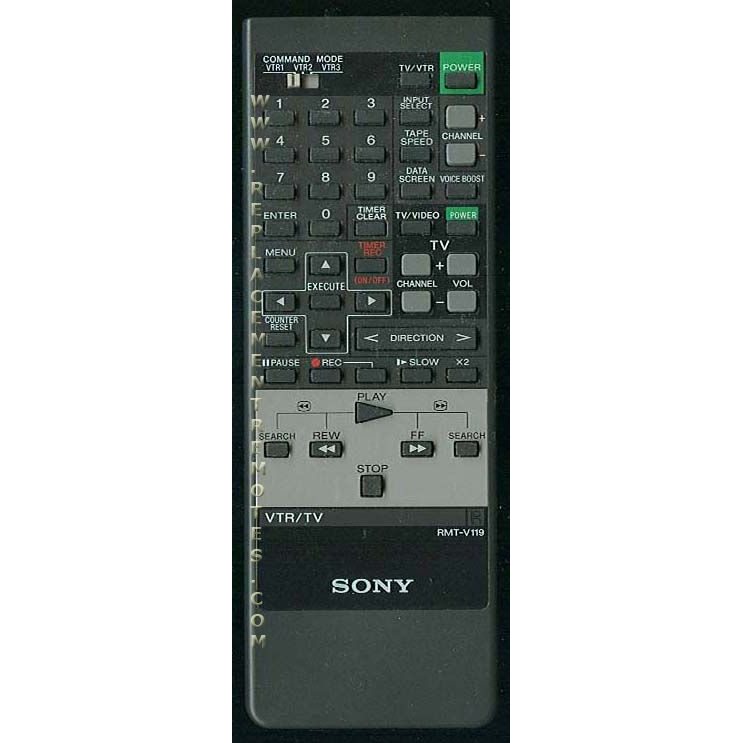 Sony RMT-V119 TV/VCR Remote Control - 169305411 - RMTV119