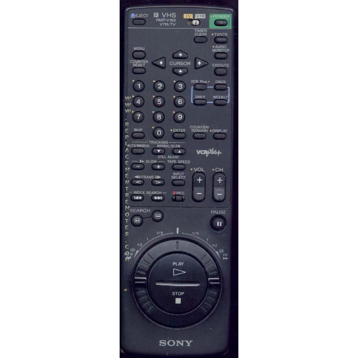 Sony RMT-V162 VCR Remote Control - 146795311 - RMTV162
