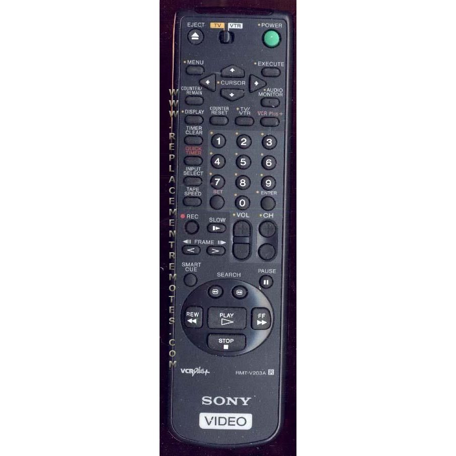 Sony RMT-V203A VCR Remote Control - 147503221 - RMTV203A