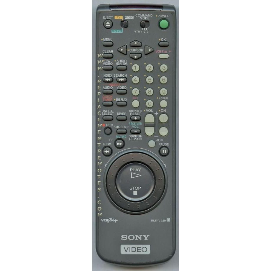 Sony RMT-V229 VCR Remote Control - 147560511 - RMTV229