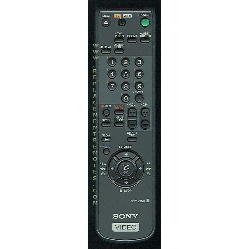 Sony RMT-V231A VCR Remote Control - 147555321 - RMTV231A