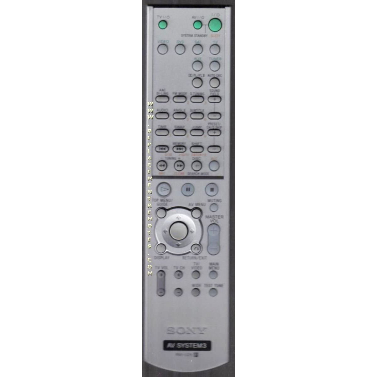 Sony RM-U25 Receiver Remote Control - RMU25