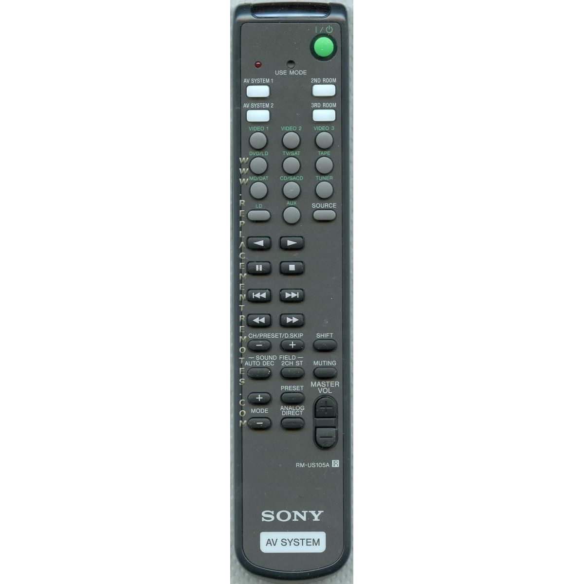 Sony RM-US105A Receiver Remote Control - RMUS105A