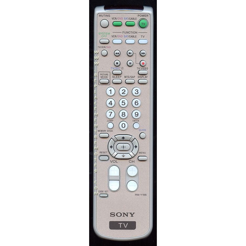 Sony RM-Y196 TV Remote Control - RMY196