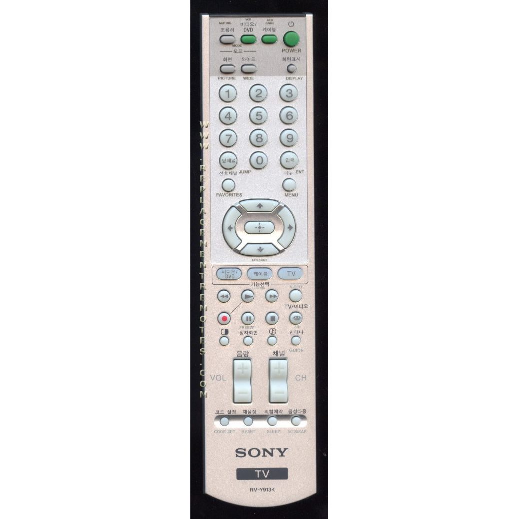 Sony RM-Y913K TV Remote Control - RMY913K