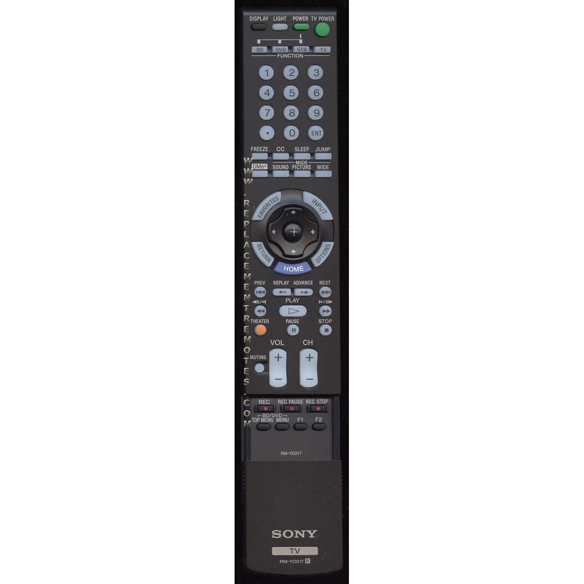 Sony RM-YD017 TV Remote Control - RMYD017