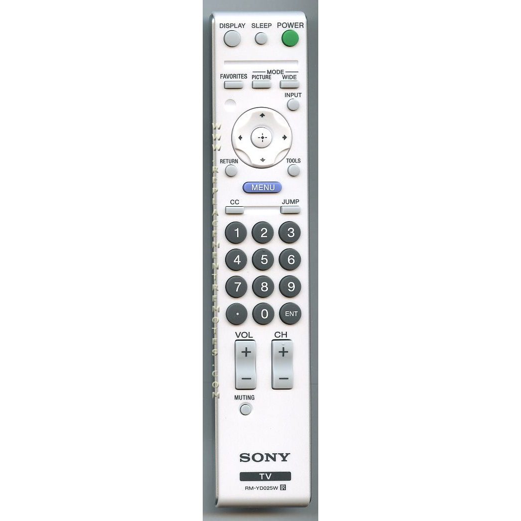 Sony RM-YD025W TV Remote Control - RMYD025W