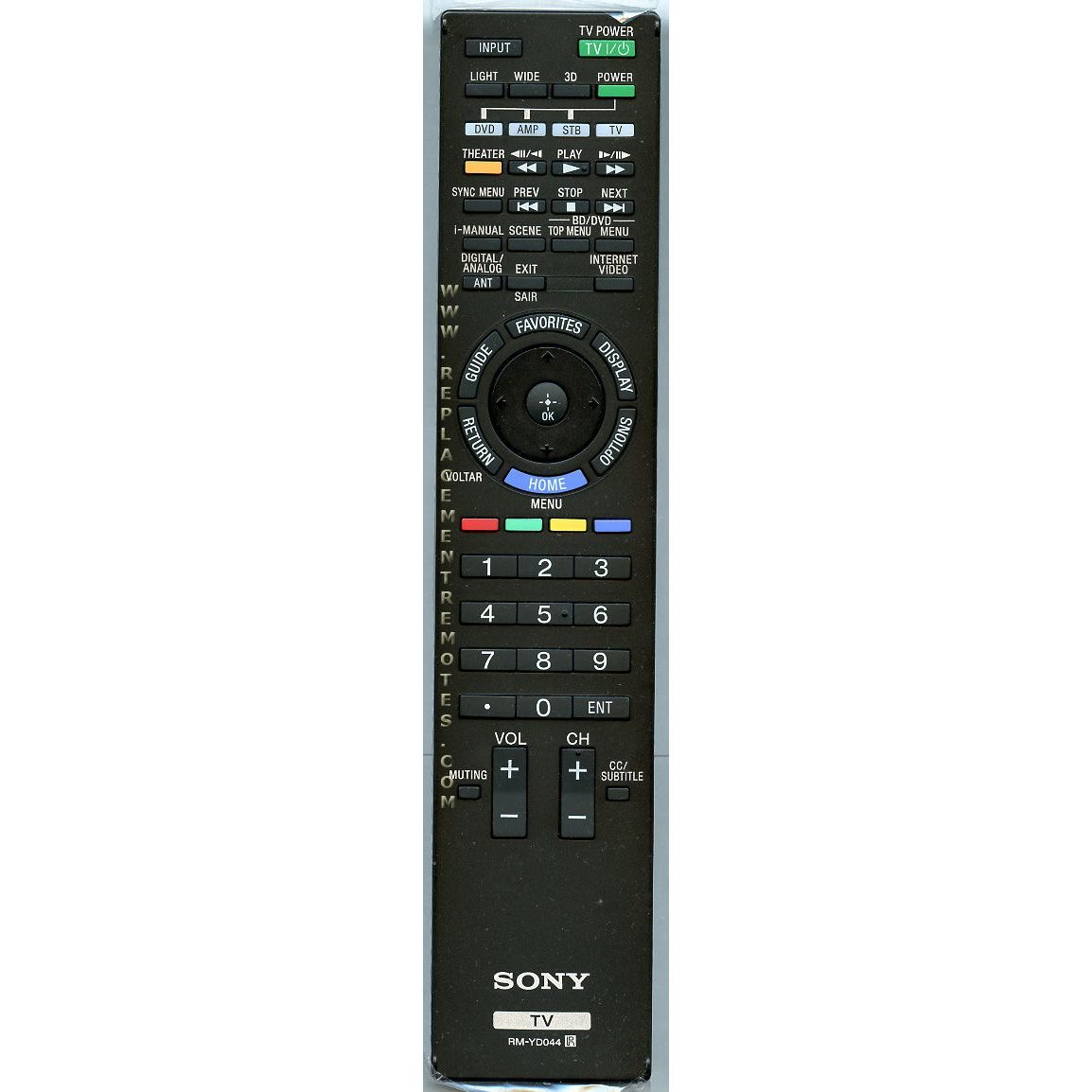 Sony RM-YD044 TV Remote Control - RMYD044