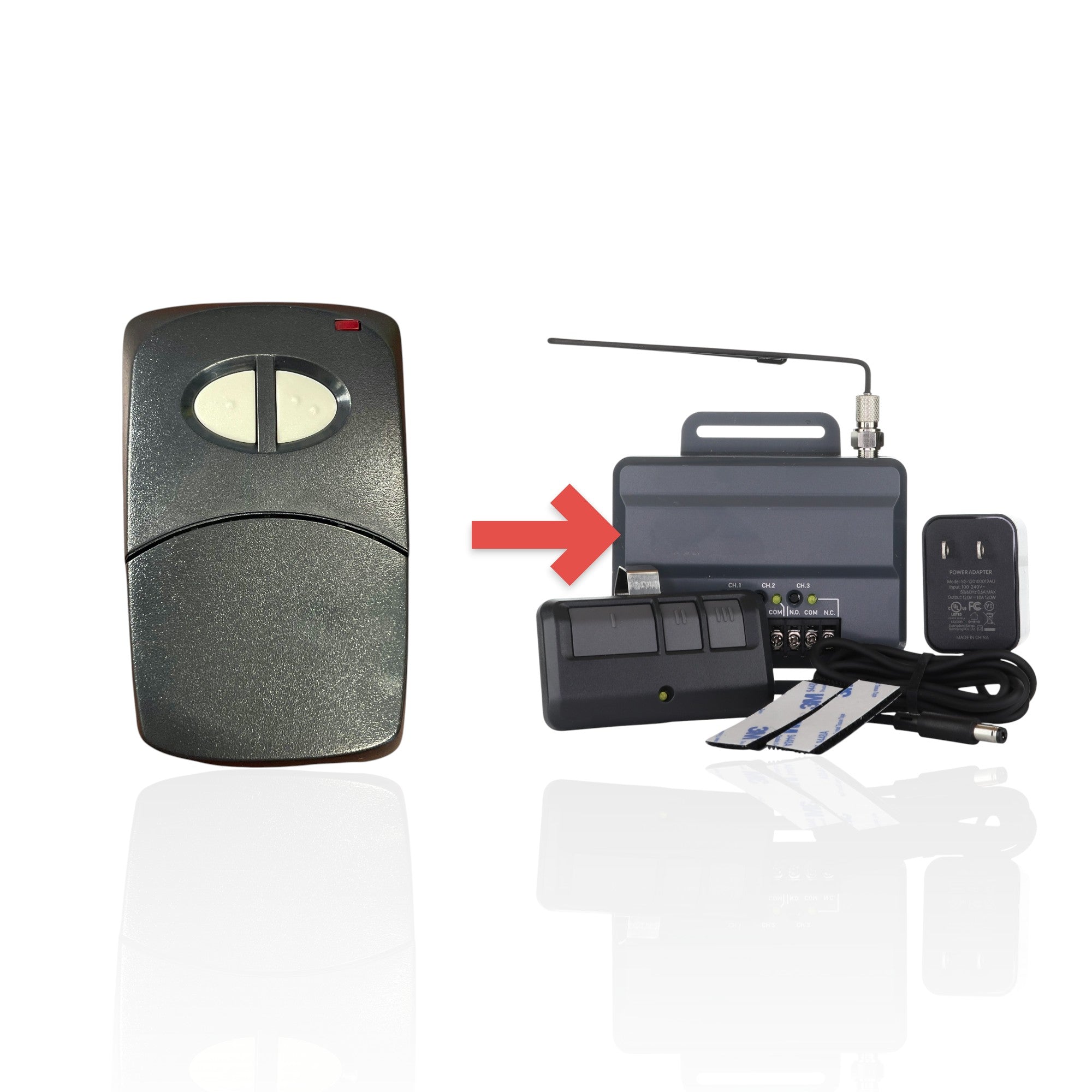 Anderic Substitute Kit for Stanley 1094 2 Channel MULTI-CODE Garage Door Opener Remote Control [RR850LM]
