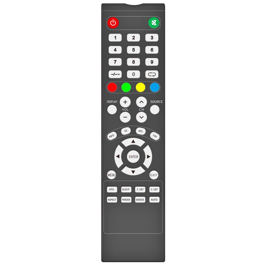 Control remoto para TV Sylvania SLED5516Arem