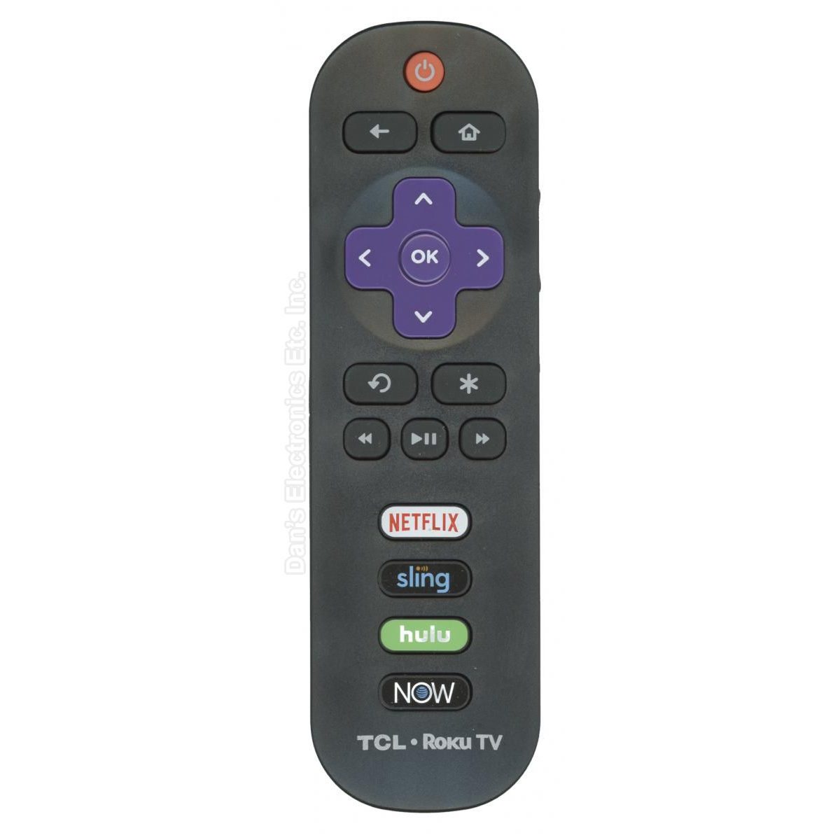 Control remoto para televisor Roku TCL RC280 2019 - Netflix, Sling, Hulu, AT&amp;T Now - 06-IRPT20-ARC280J