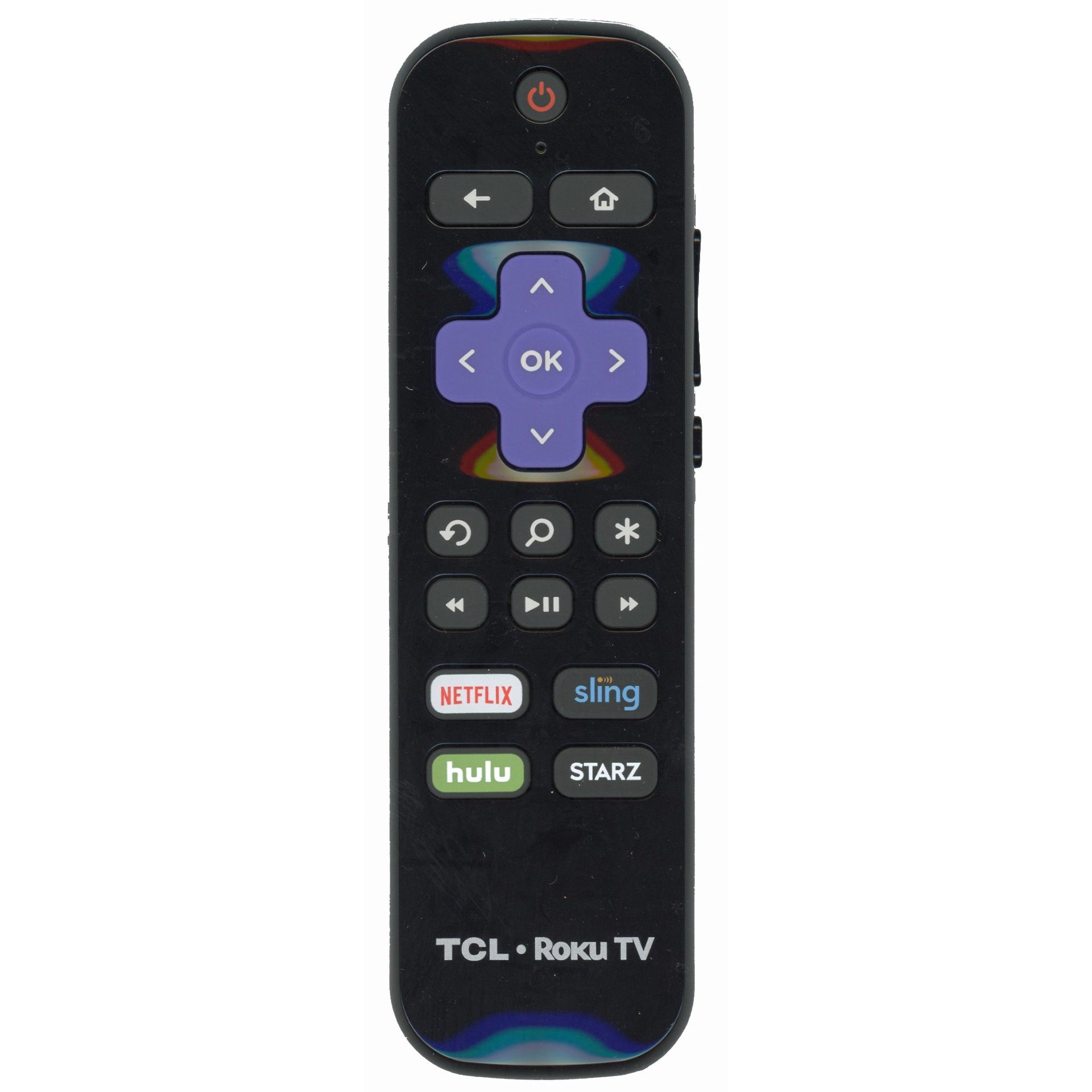 TCL BRC64 RF W/ headphone jack Roku TV Remote Control Netflix, sling,  Hulu, Starz- 06-RFZNWF-BRC64