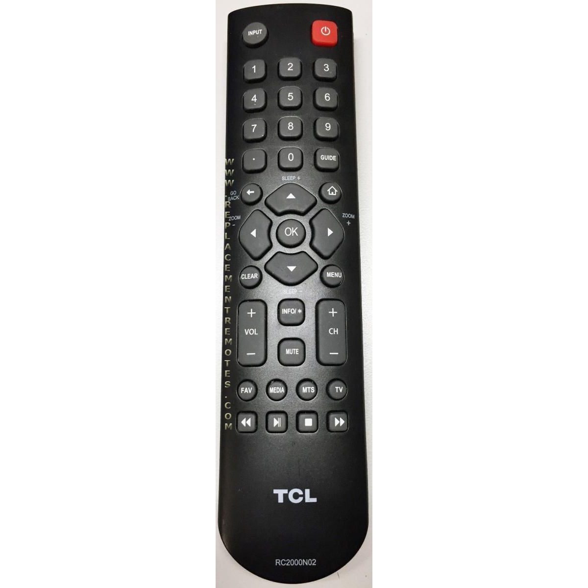 Télécommande TV TCL RC2000N02