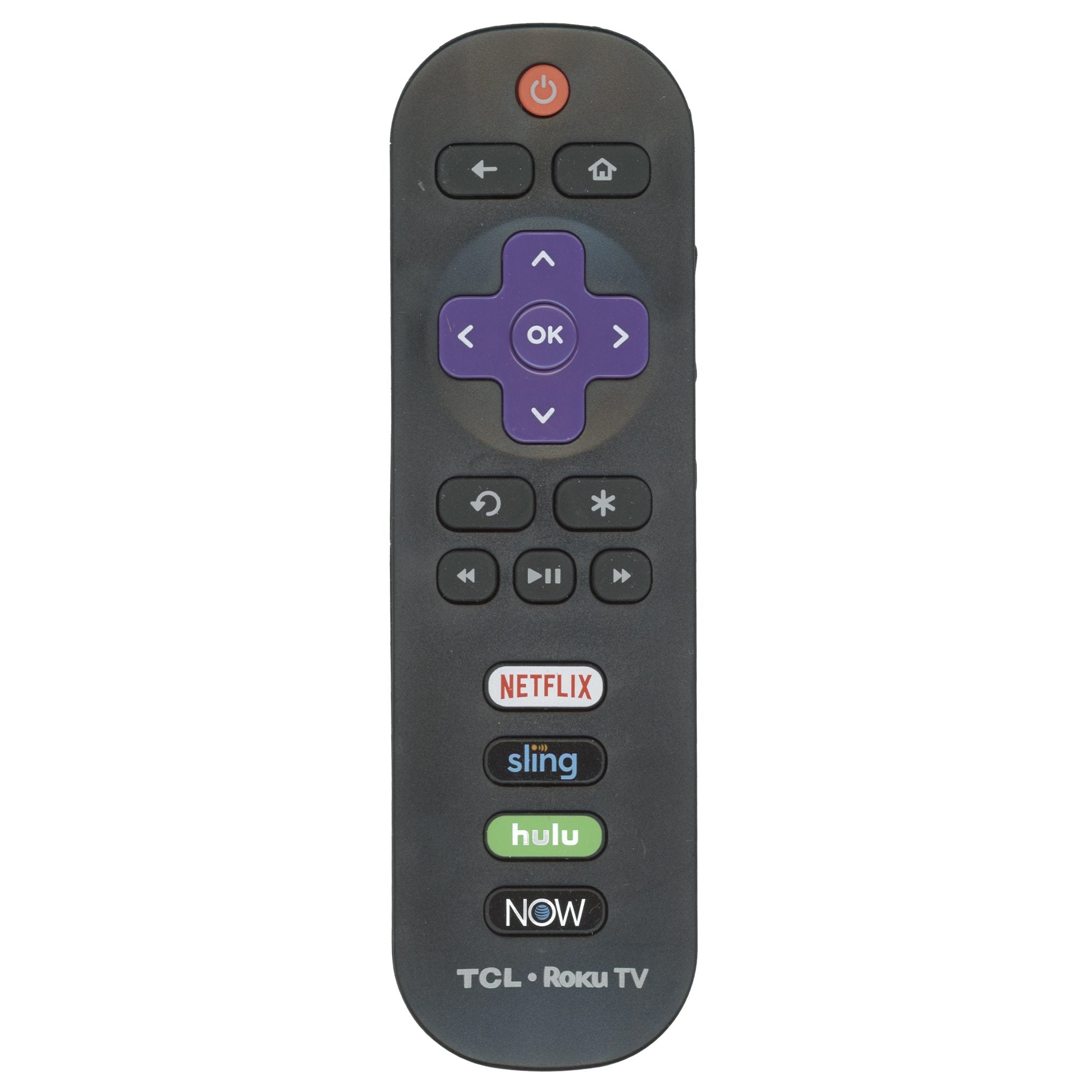 Control remoto TCL RC280 para Roku TV - Netflix, Sling, Hulu, AT&amp;T Now - 06-IRPT20-JRC280
