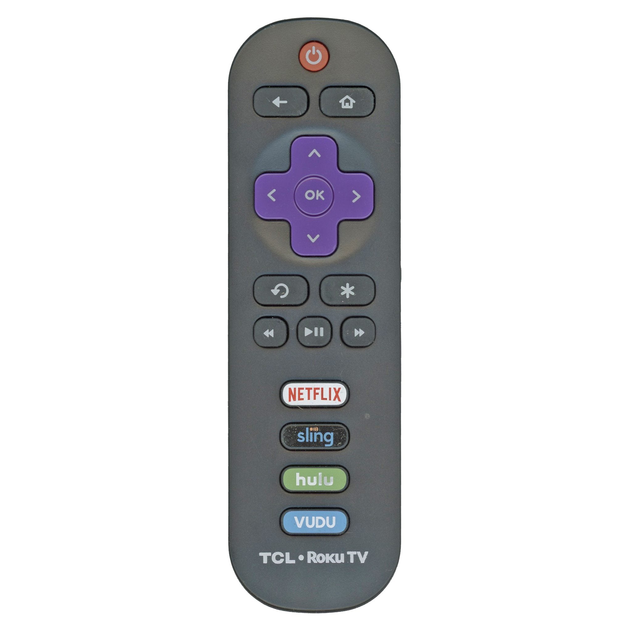 Control remoto de TV TCL RC280J Roku - Netflix, Sling, Hulu, Vudu - 06-IRPT20-IRC280J