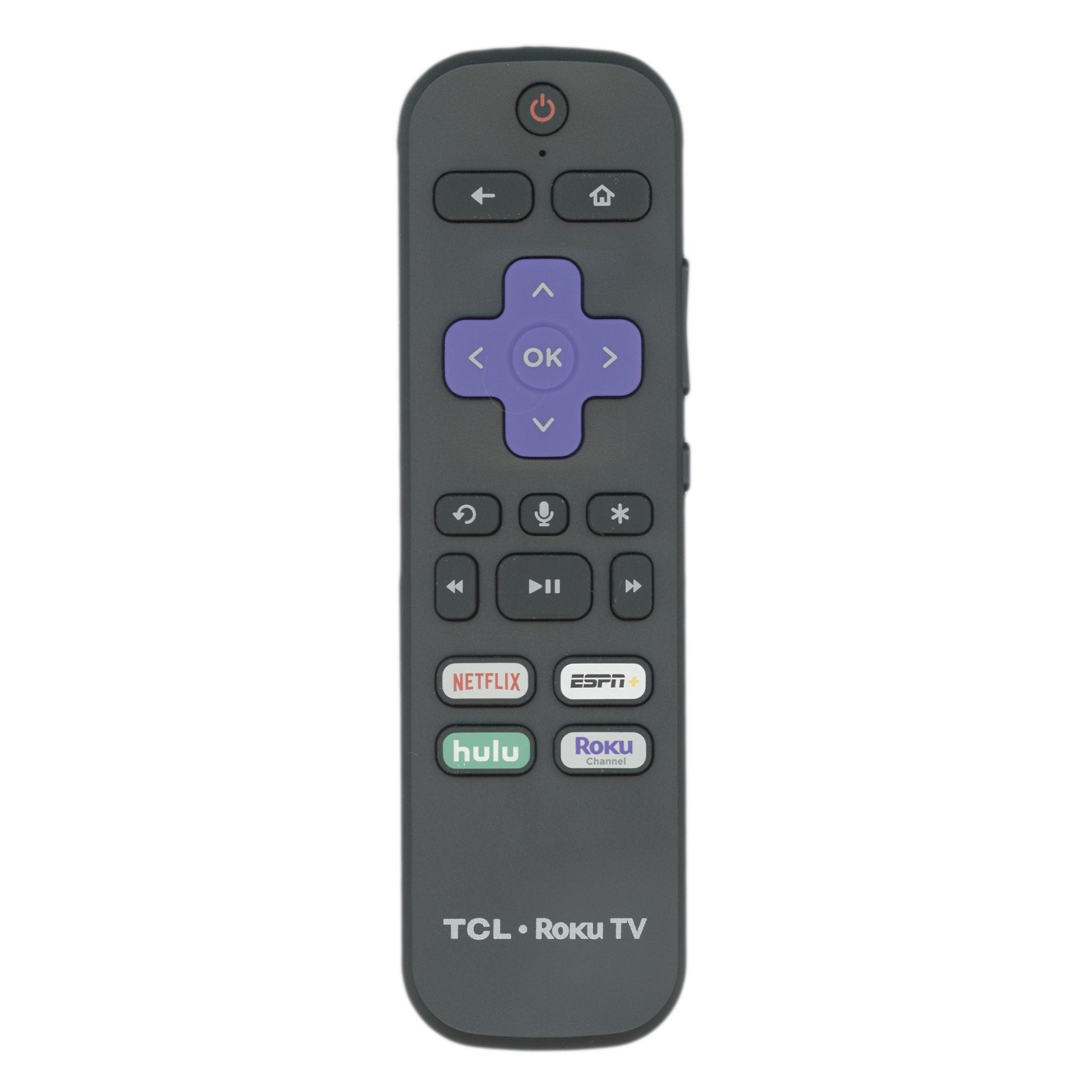 TCL RCAL5 ROKU VOICE TV Remote Control - Netflix, ESPN, Hulu, Roku - 06-WFZNYY-ERC580