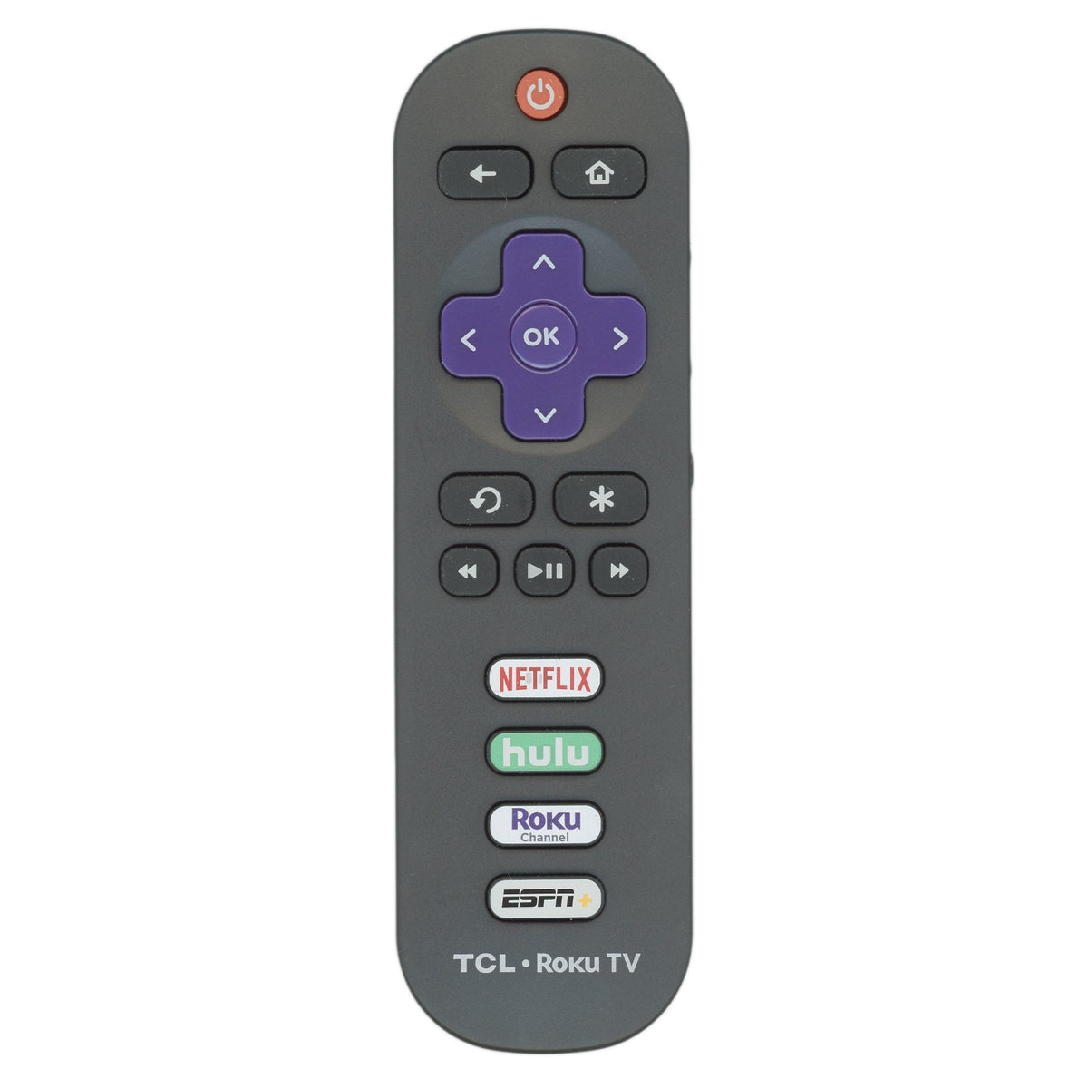 TCL RC280J Roku TV Remote Control - 06-IRPT20-RRC280J