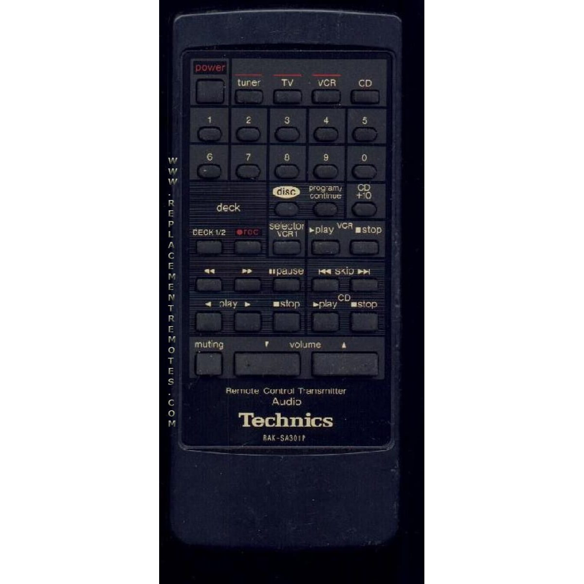 Control remoto de audio Technics RAKSA301P