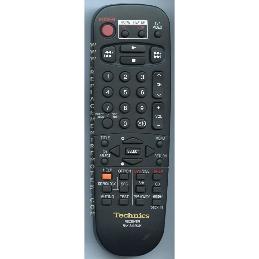 Technics RAKSA925MK Home Theater Remote Control