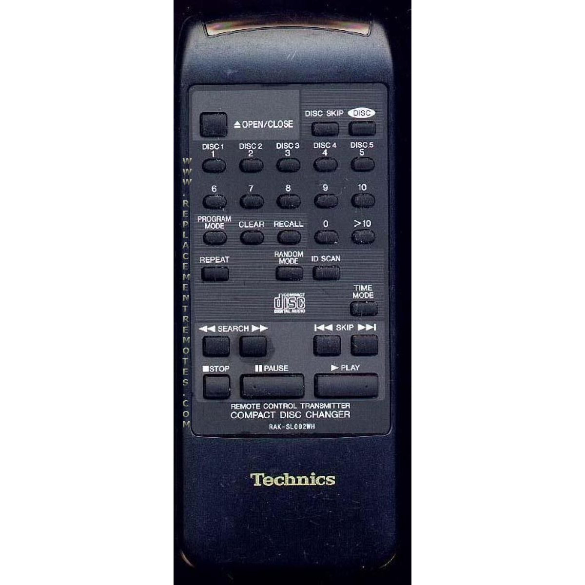 Control remoto de CD Technics RAKSL002WH