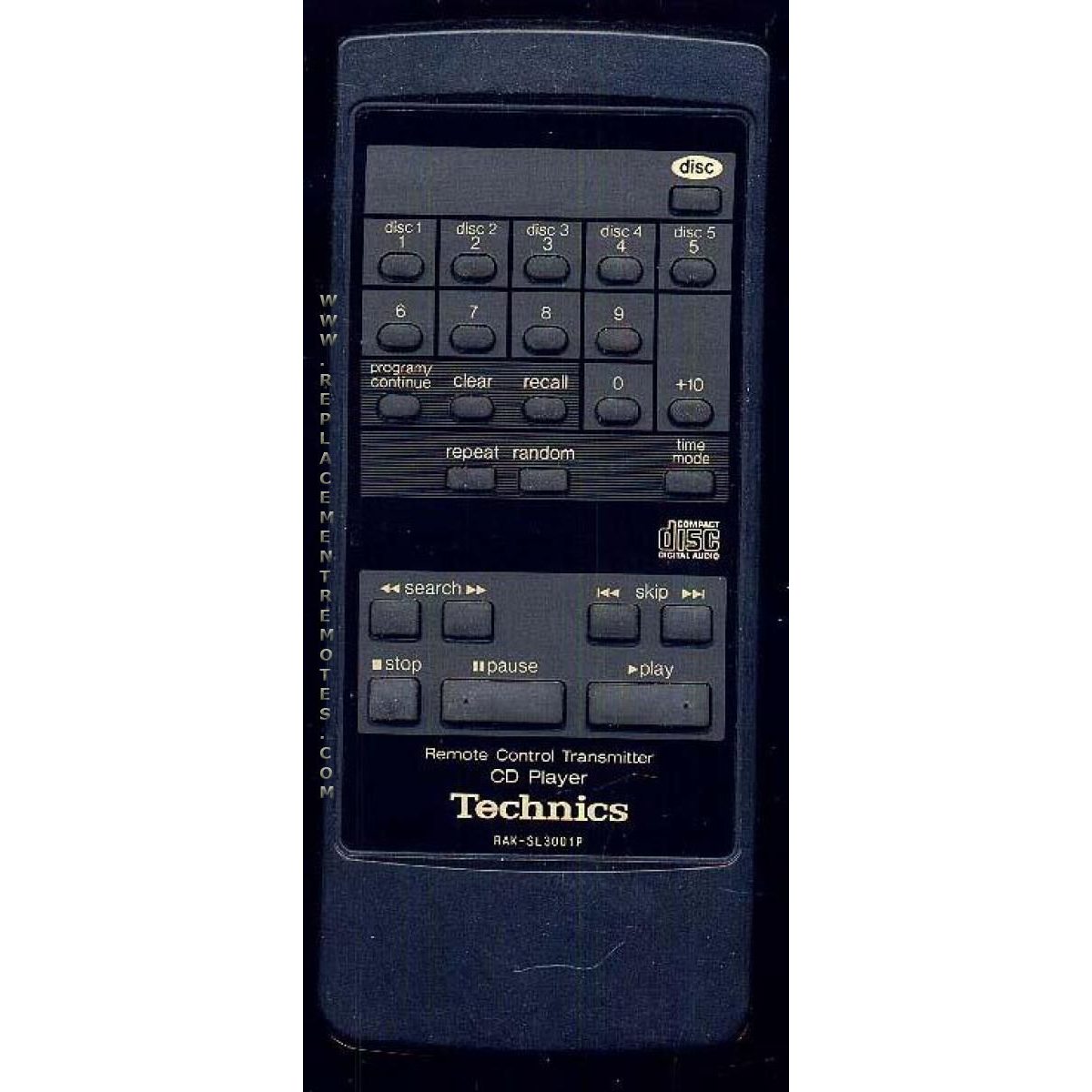 Control remoto de CD Technics RAKSL3001P