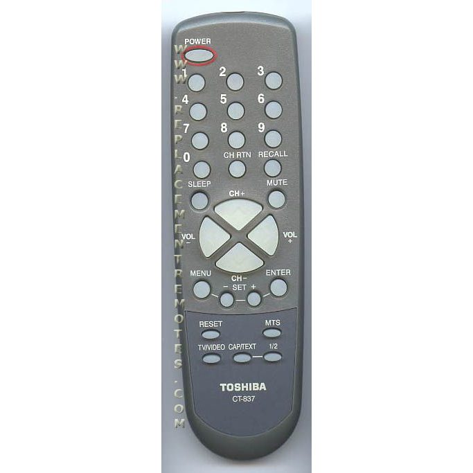 Toshiba CT837 TV Remote Control