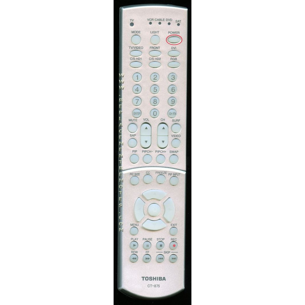 Toshiba CT875 TV Remote Control
