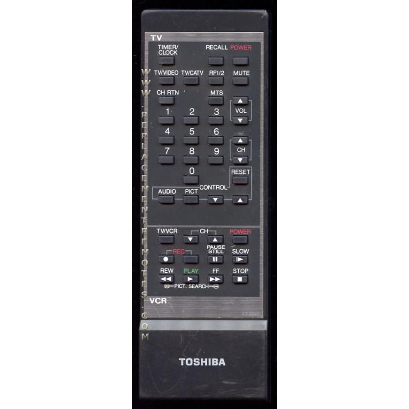 Toshiba CT9283 VCR Remote Control