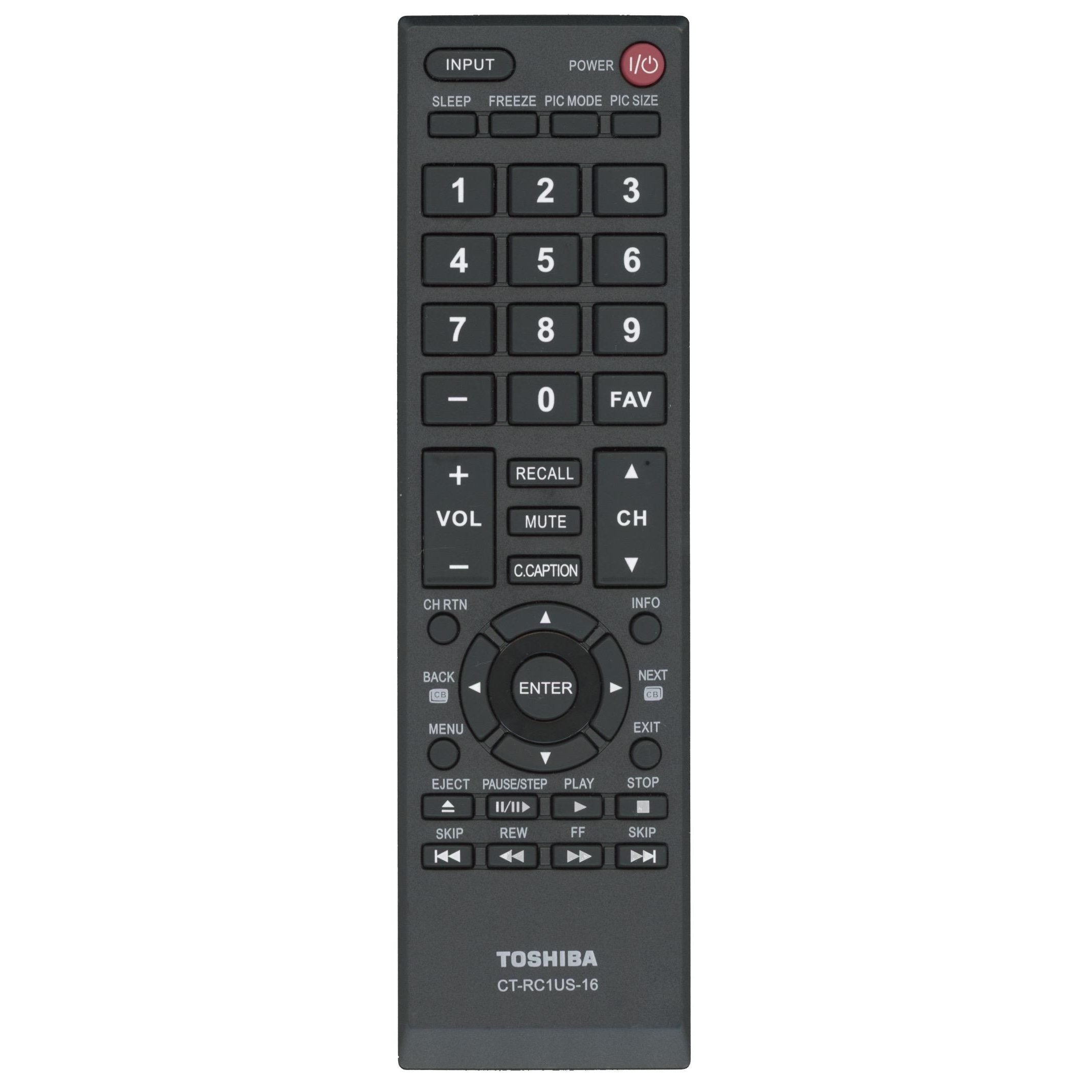 Télécommande pour téléviseur Toshiba CTRC1US16