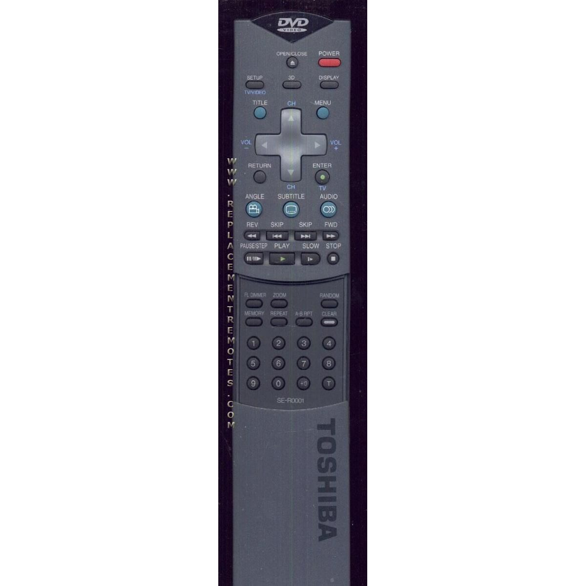 Toshiba SER0001 DVD Remote Control - 79070359