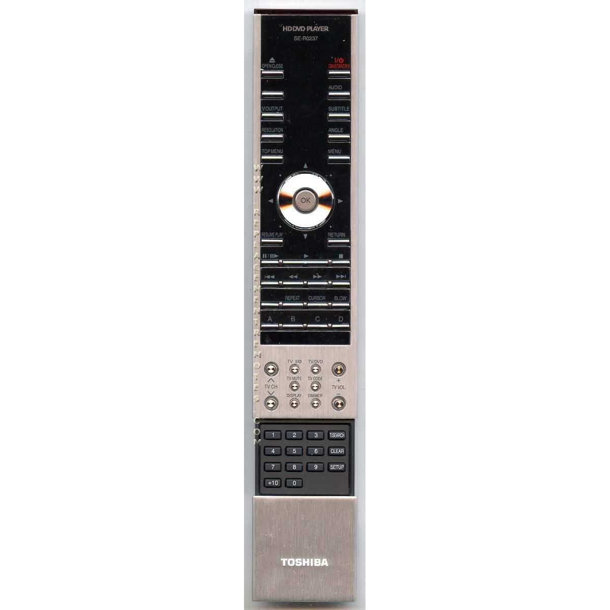 Control remoto de DVD Toshiba SER0237