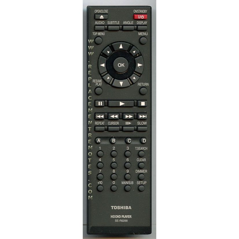Control remoto de DVD Toshiba SER0288