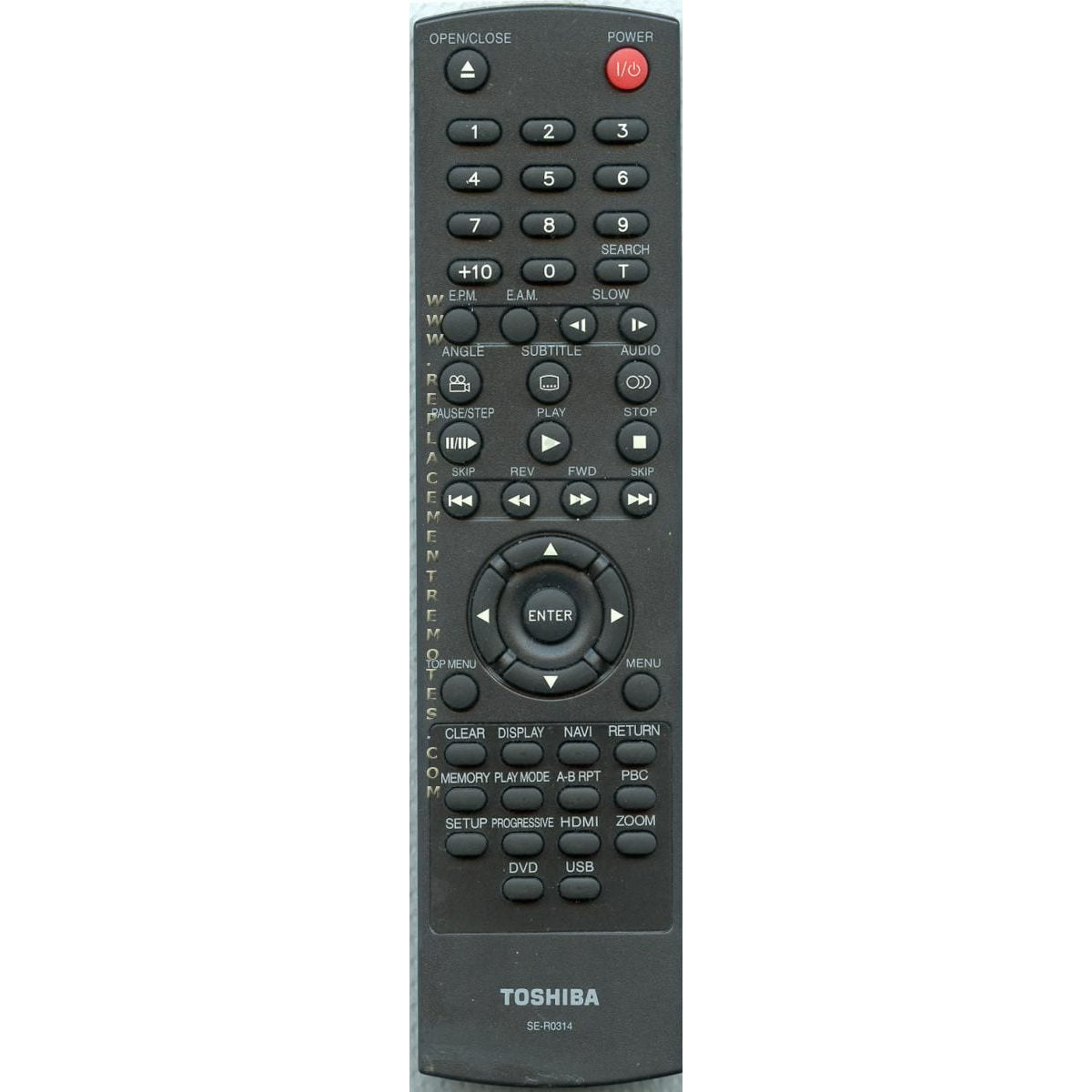 Control remoto de DVD Toshiba SER0314