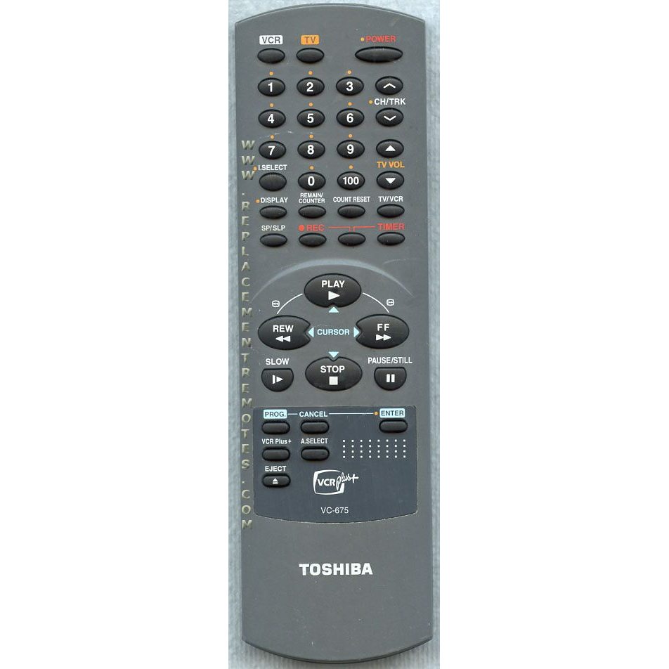 Toshiba VC675 VCR Remote Control