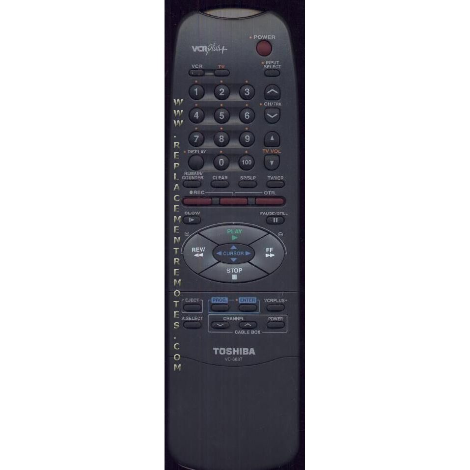 Toshiba VC683T VCR Remote Control