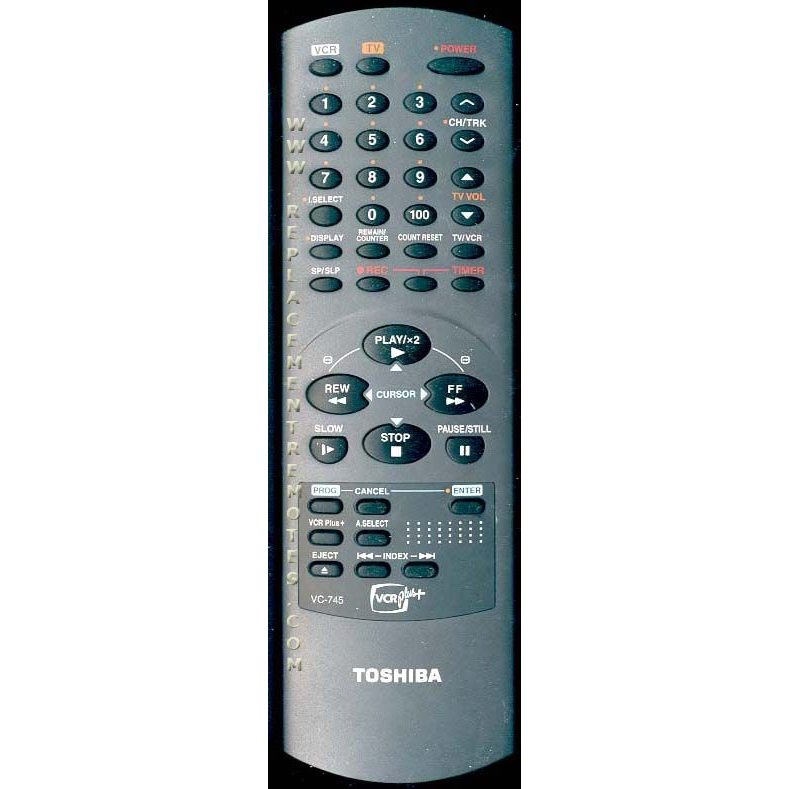 Toshiba VC745 VCR Remote Control