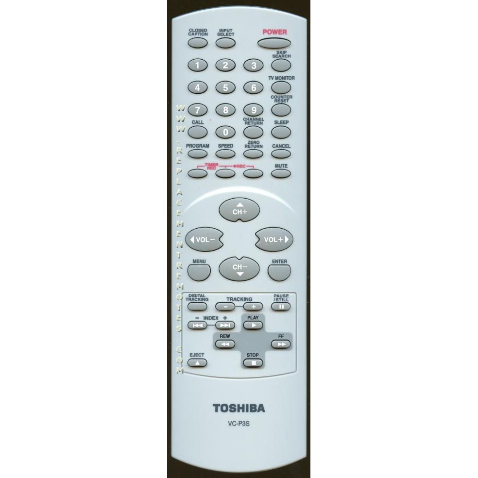 Toshiba VCP3S TV/VCR Remote Control - AE002791