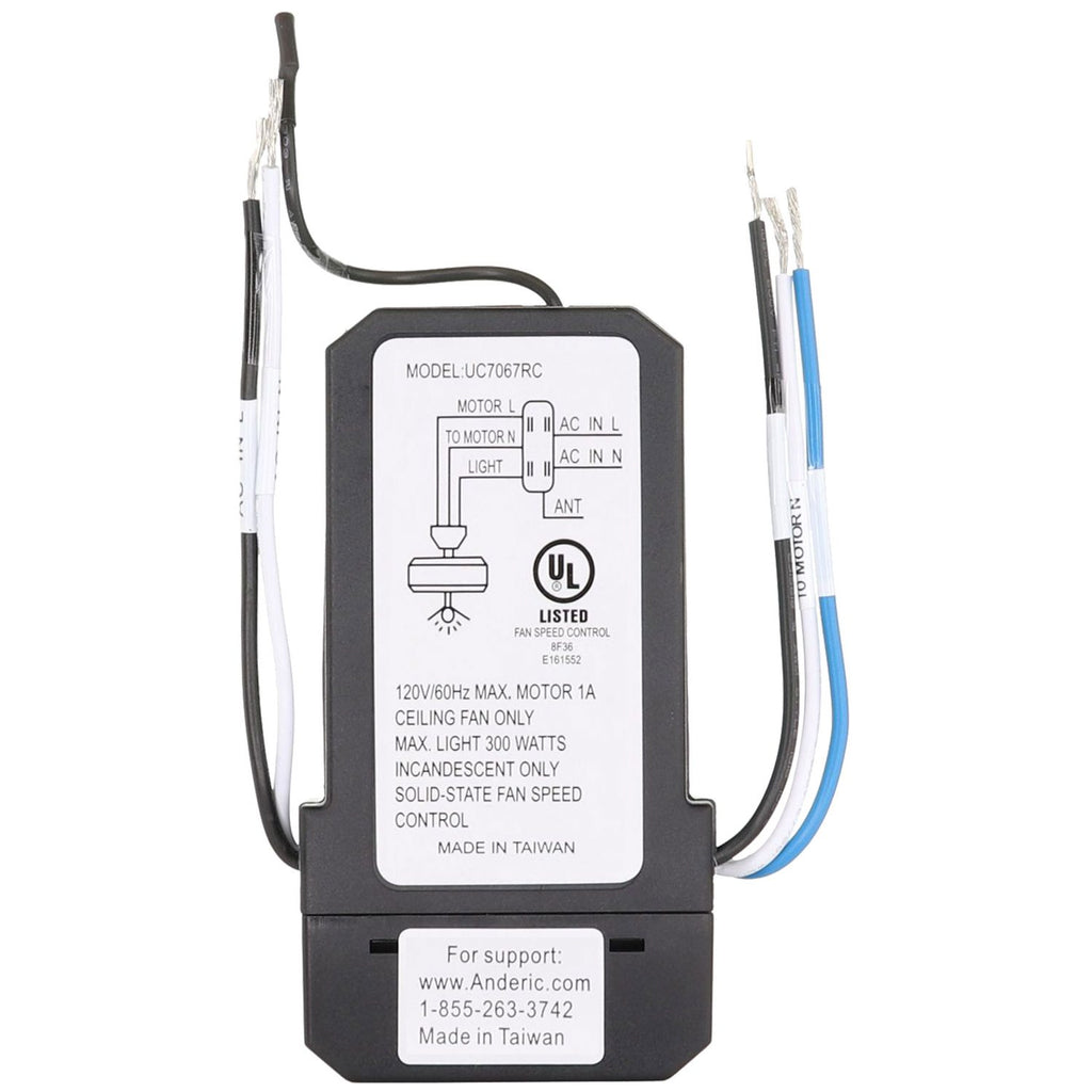 Hampton Bay Ceiling Fan Receiver - Model UC7067RYAI / 7067YAI-S05 For Remote Control Fans