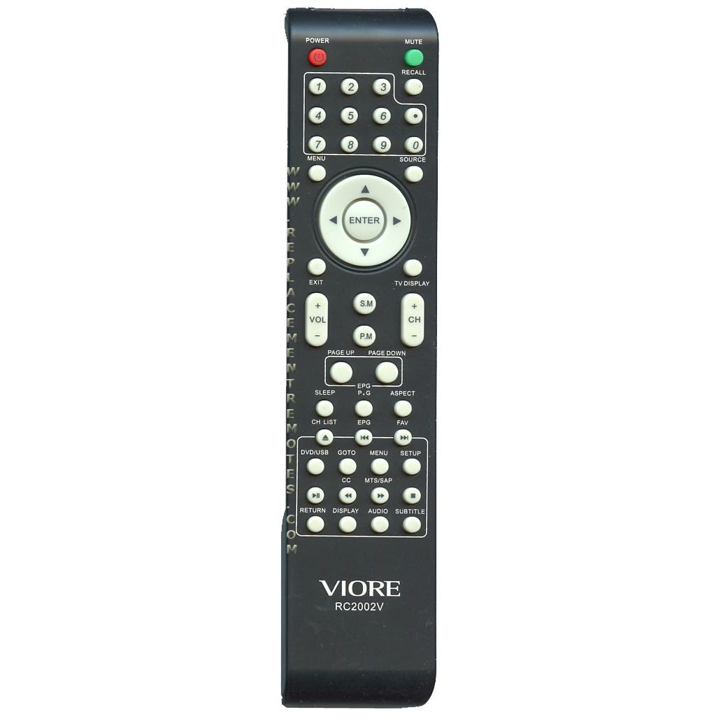 Viore RC2002V TV/DVD Remote Control