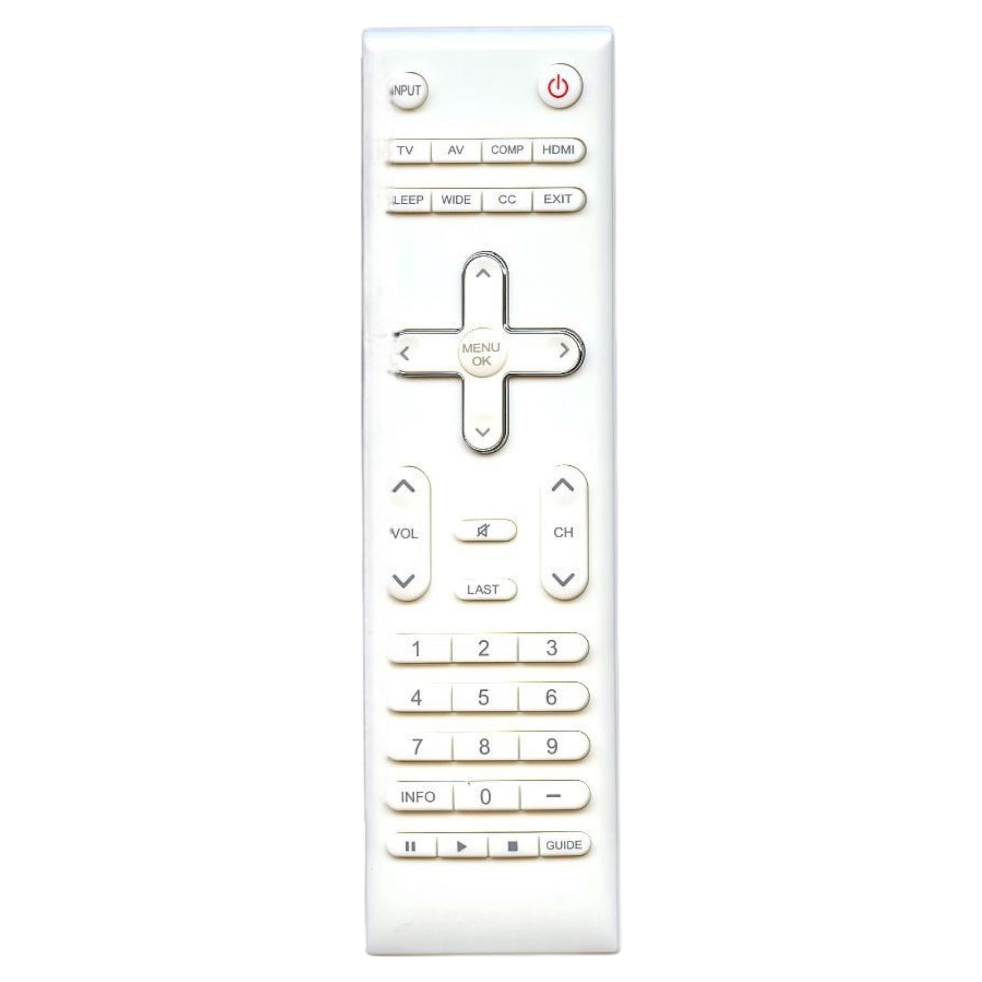 Vizio VUR11 WHITE TV Remote Control