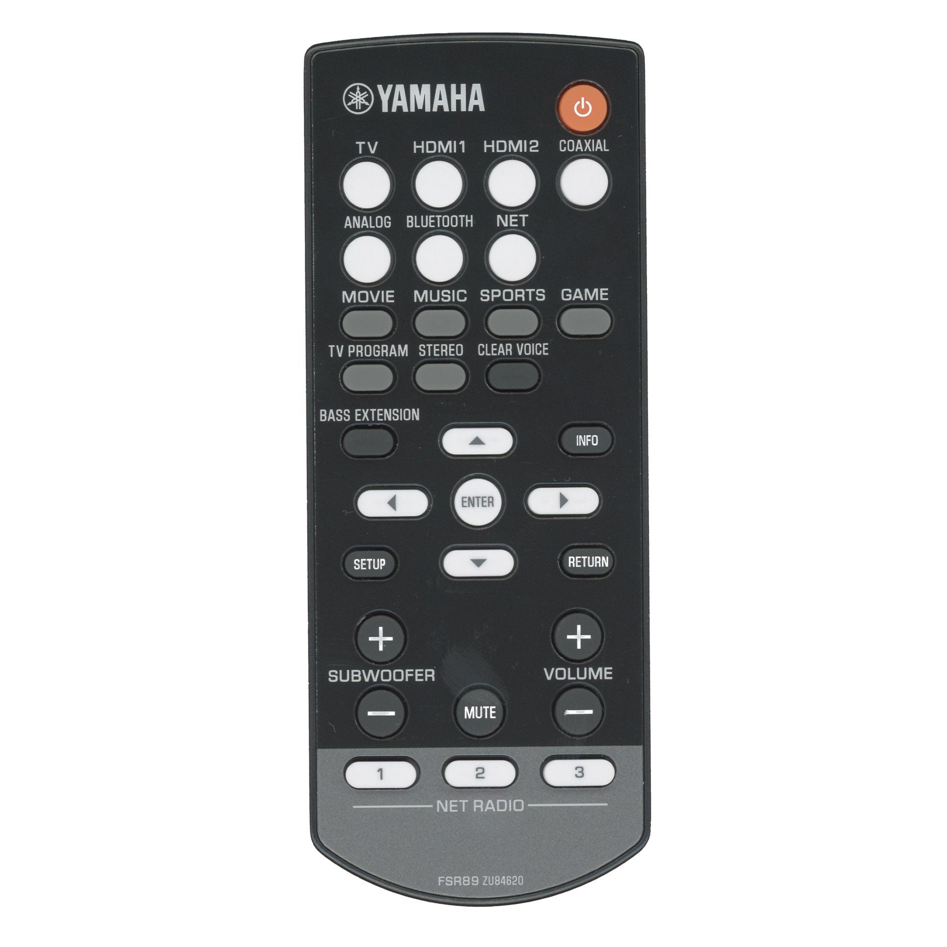 Yamaha FSR89 Sound Bar Remote Control - ZU846200
