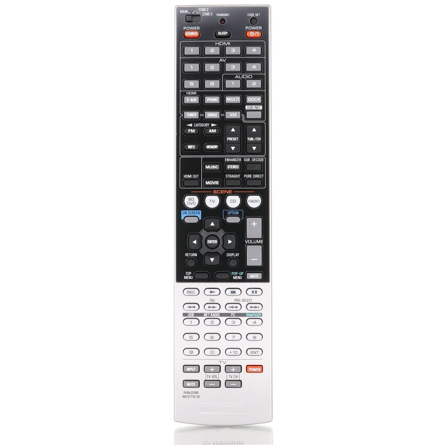 Yamaha RAV296 A/V Receiver Remote Control | RXV2065 - WS317100