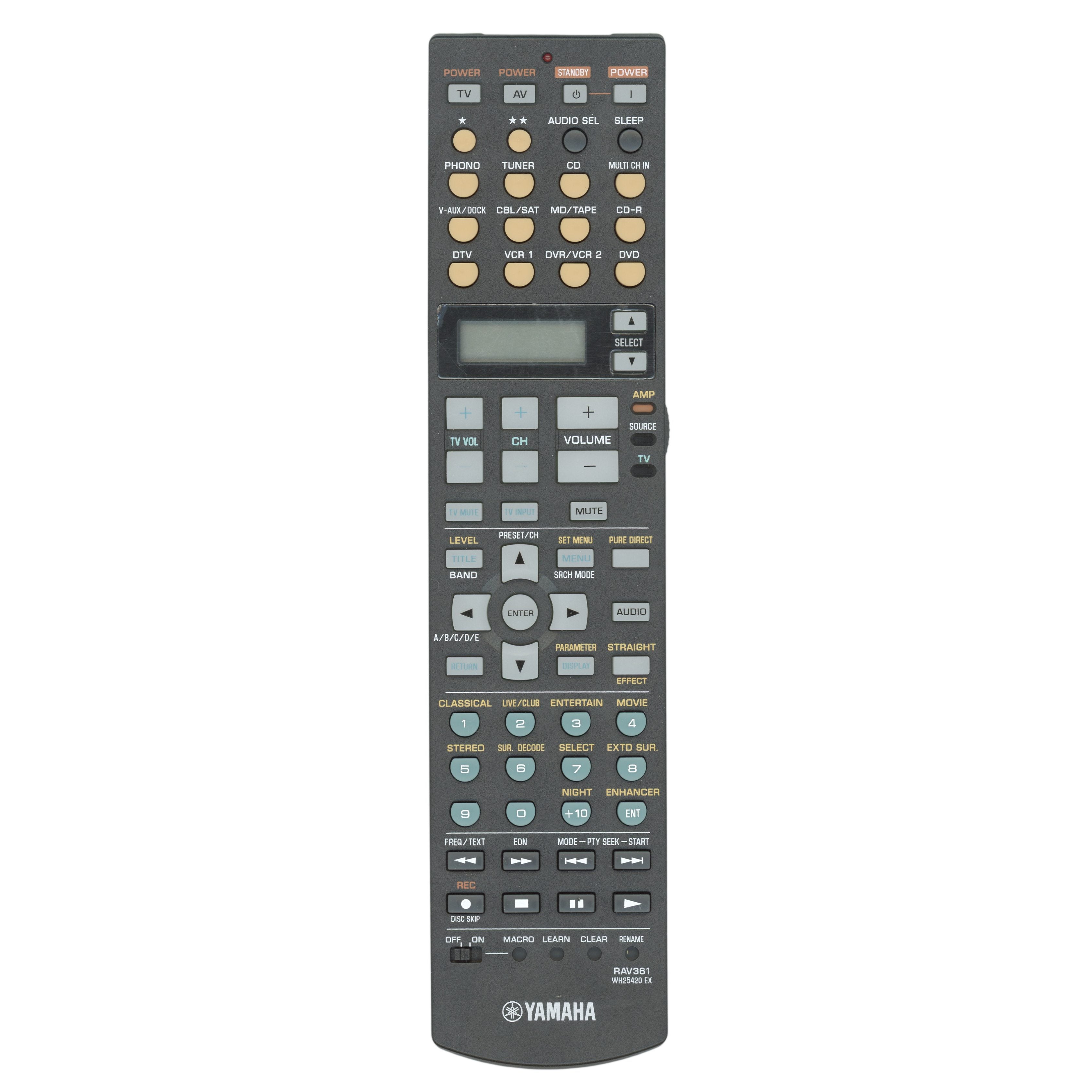 ヤマハ　リモコン Yamaha RAV361 A/V Receiver Remote Control | LCD Screen | - WH25420EX