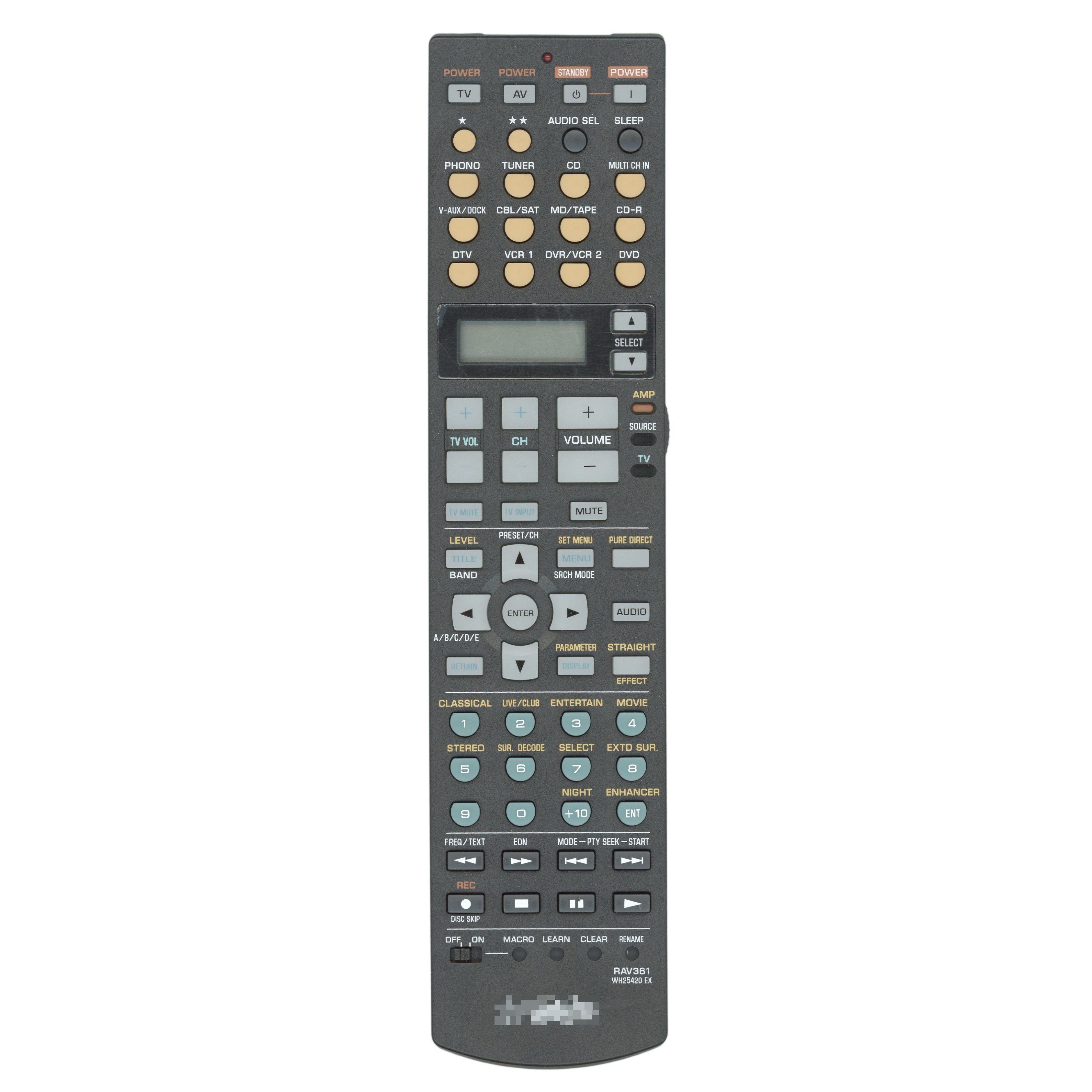 Yamaha RAV361 A/V Receiver Remote Control | LCD Screen | - WH25420EX