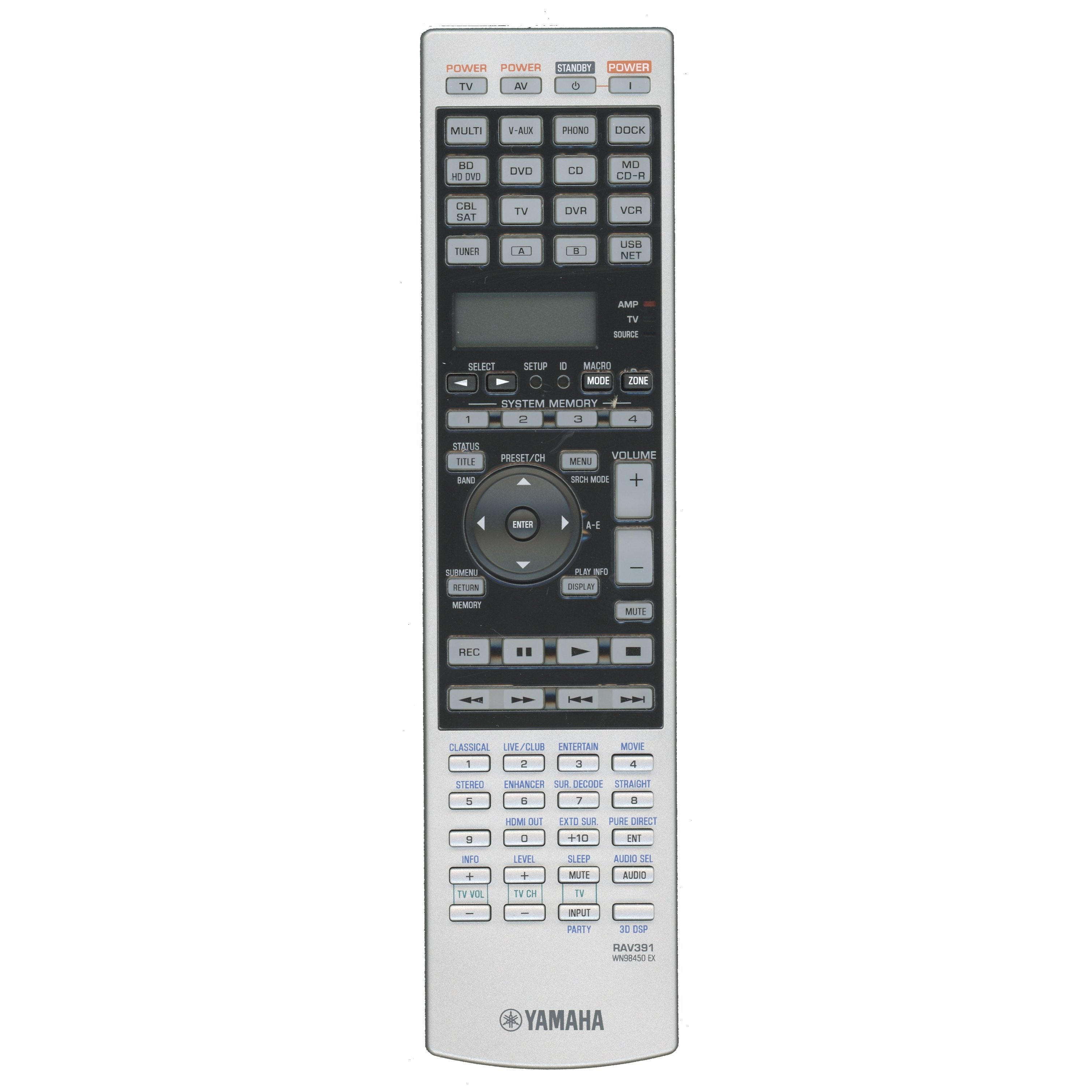 Télécommande du récepteur Yamaha RAV391