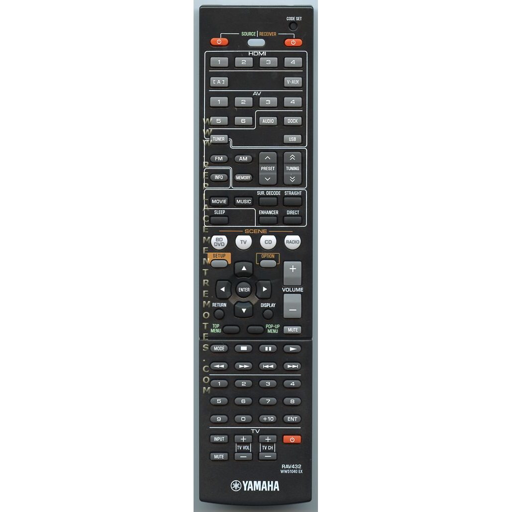Yamaha RAV432 Receiver Remote Control
