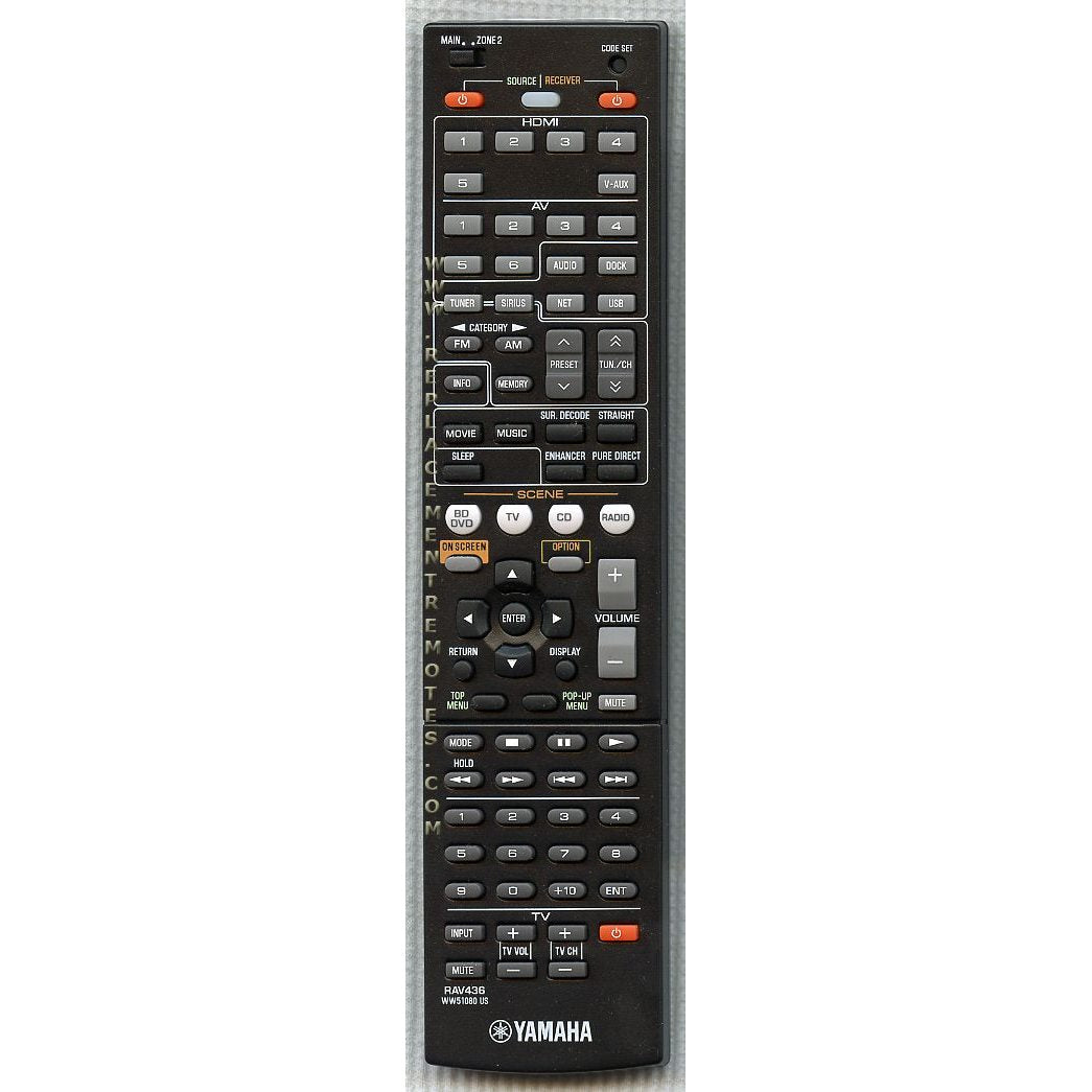 Yamaha RAV436 Receiver Remote Control