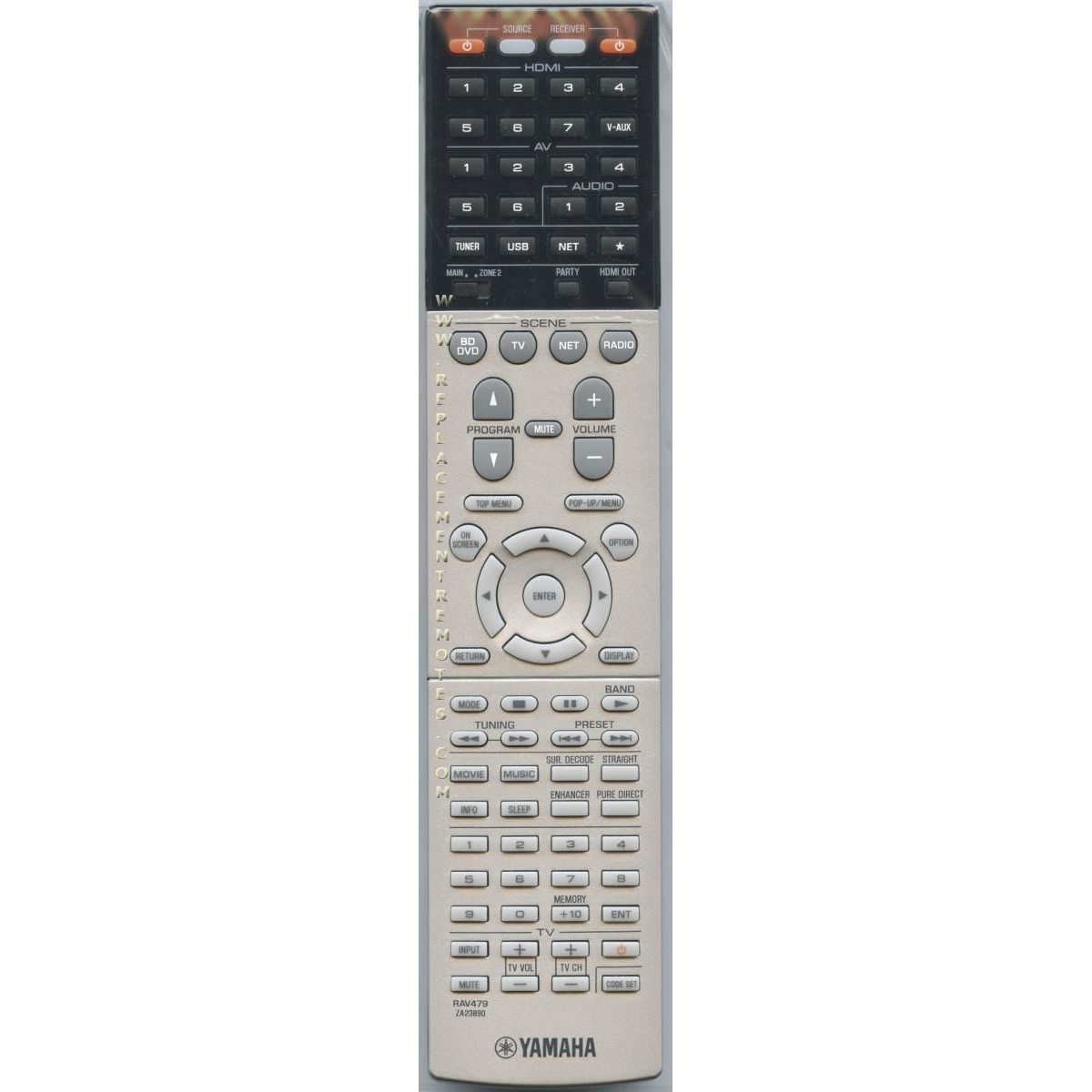 Télécommande du récepteur Yamaha RAV479