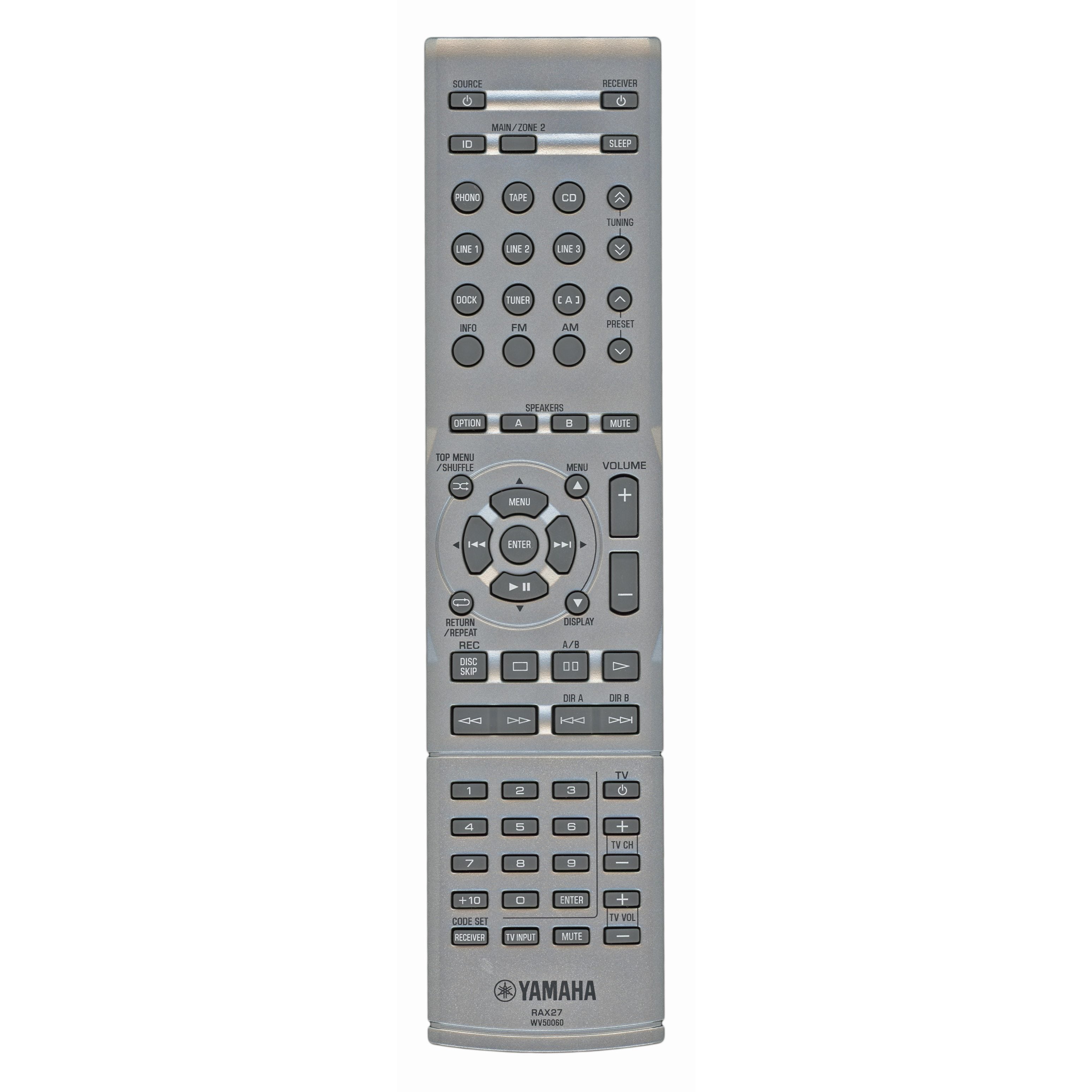Yamaha RAX27 Natural Sound Stereo Receiver A/V Remote Control - WV5006